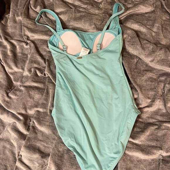 Blue Ruched tummy control Calvin Klein swim / bathing suit size 6 - Picture 7 of 16